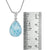Sterling Silver Pendant With Larimar Pear Drop