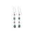 Sterling Silver Earring With Tournaline Round Facet And Oval Cab