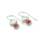 Silver Earring With Shell Spiral & Sponge Coral Round