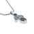 Silver Pendant With Opal Flower Shape With Rhodolite Garnet Drop
