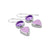 Amazing Amethyst and Lavender Sea  Glass Earrings