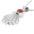 Bring home the Beach with this Coral and Silver Sea Shell Pendant