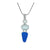 Gorgeous Sea Glass Pendant with Blue Selinite