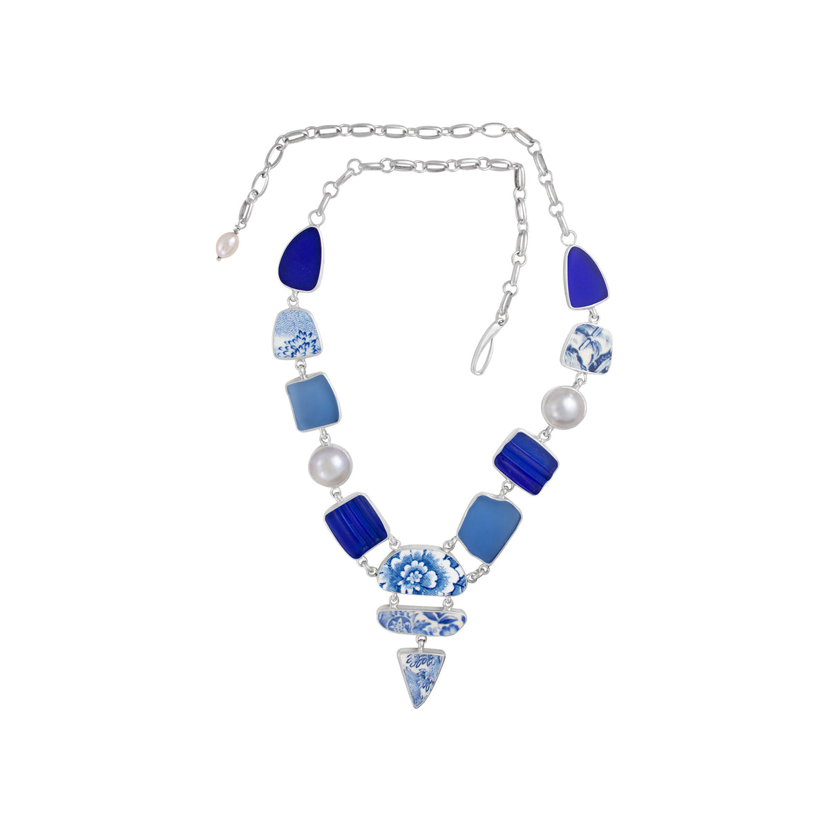Necklaces With Pearl, Pottery, Sea Glass