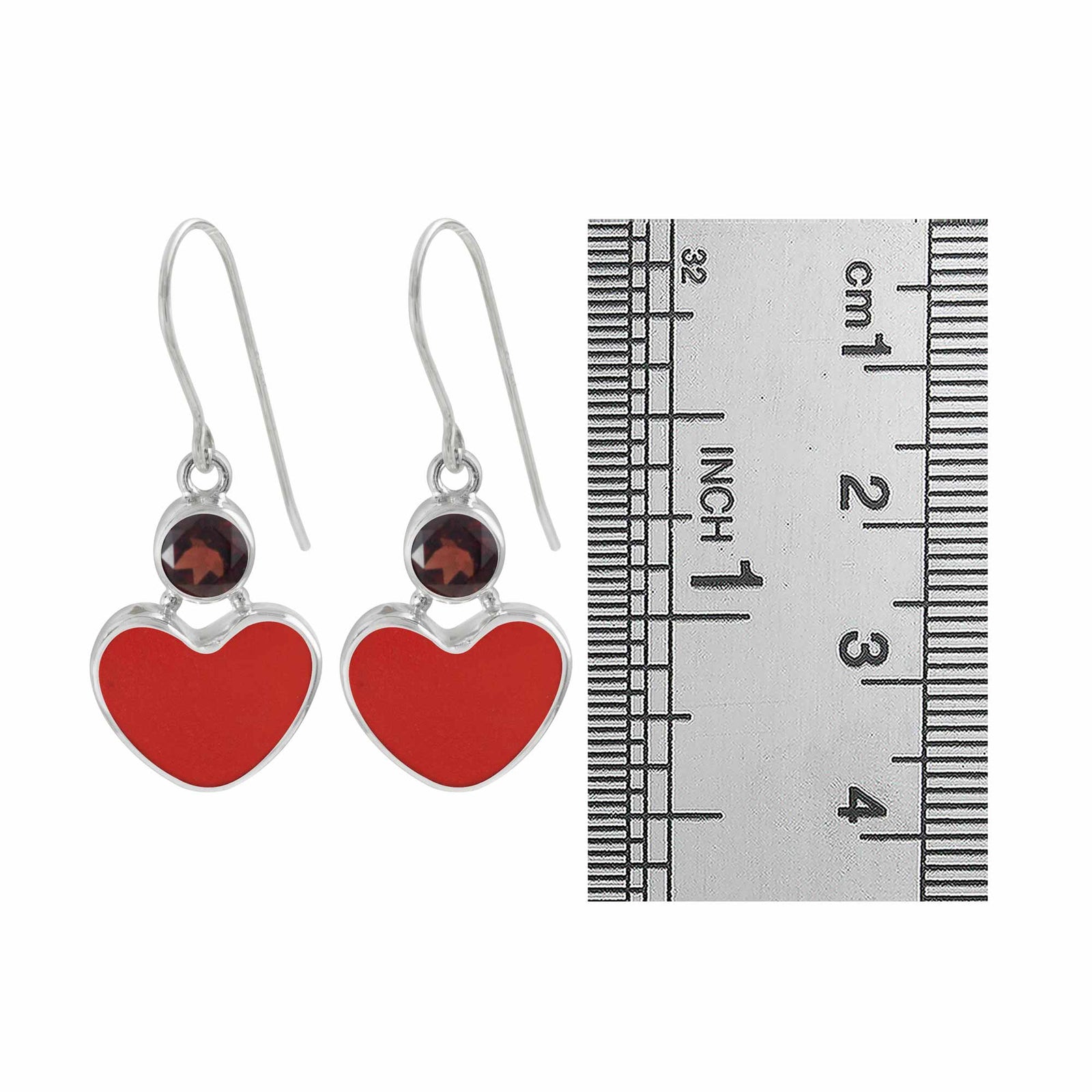 Sea Glass Heart Shape Earring