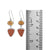 Sterling Silver Earring With Citrine Oval, Sea Glass Brown Drop