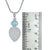 Sterling Silver Pendant With Larimar Oval, Druzy Opal Pear