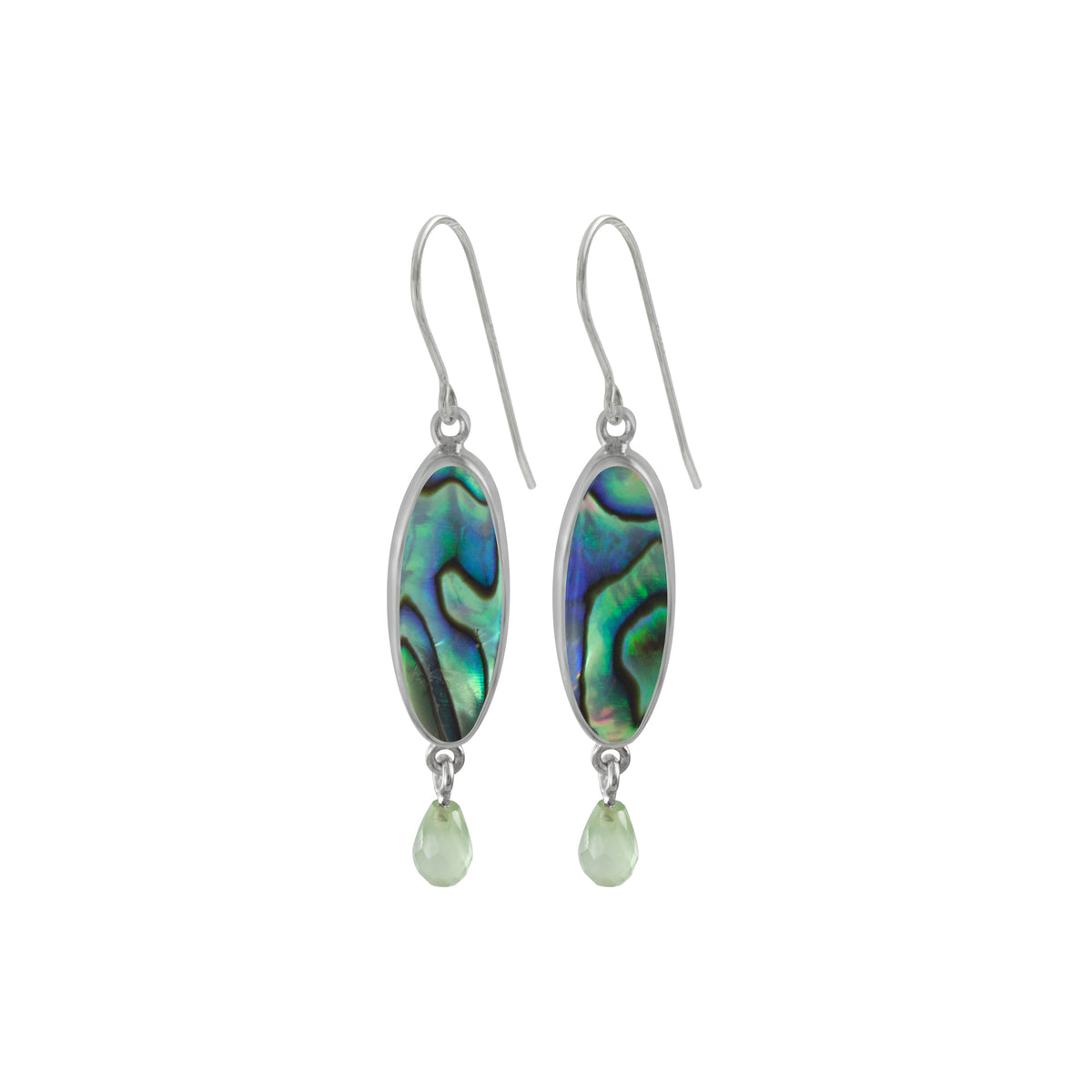 Sterling Silver Earring With Turquoise Oval, Praynite Brio Drop