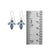Sterling Silver Pricess Hook Collection Earring With  Round & Marquoise Stone
