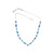 Sterling Silver Necklace With Free Form Opal, Round Facet Stone On Chain