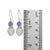 Sterling Silver Earring With Iolite Round Cab, Druzy Opal Pear