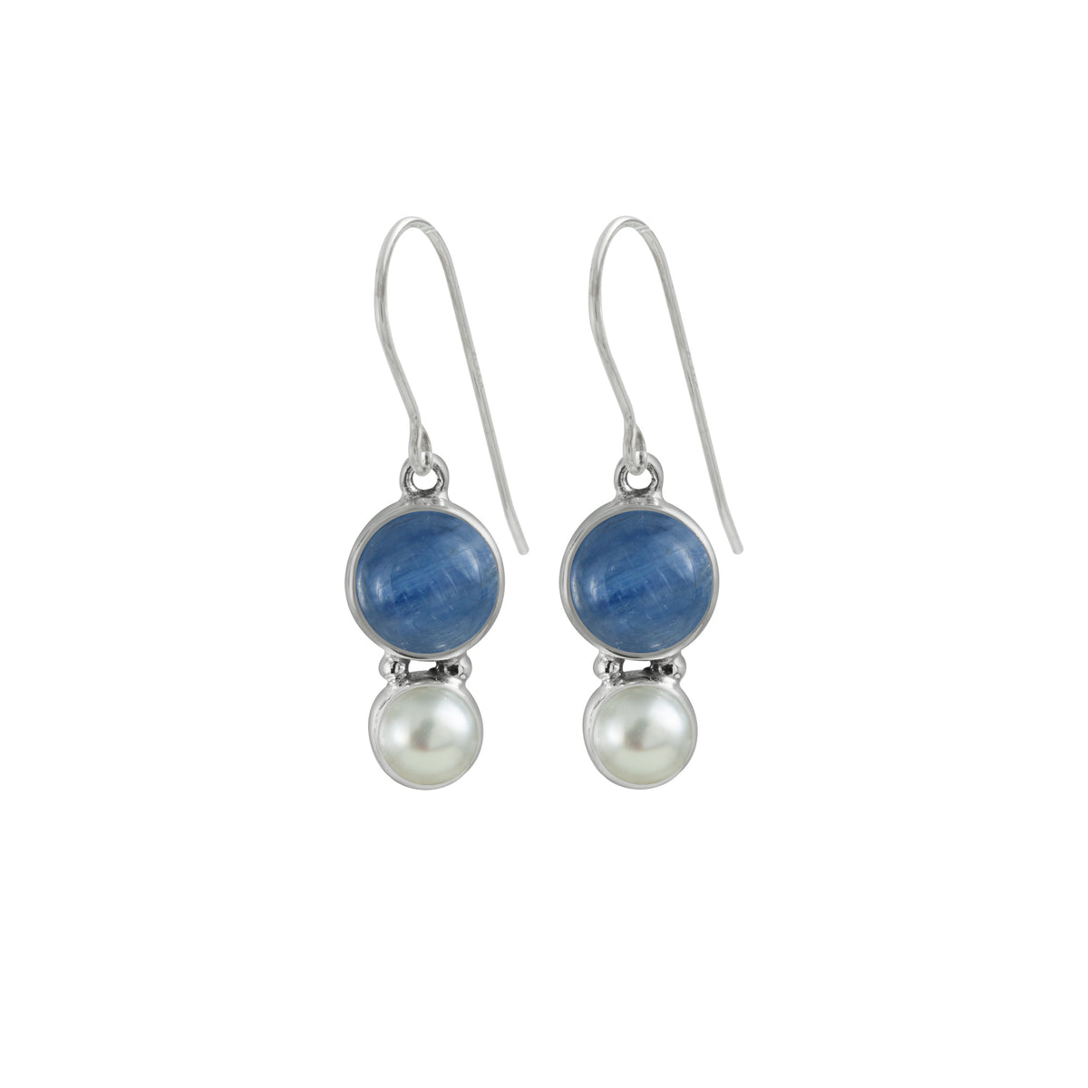 Kynite and Pearl Drop Earring