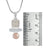 Sterling Silver Pendant With Druzy Opal Square, Pearl Stick & Peach Coin