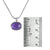 Sterling Silver Pendant With Amethyst Oval Briolet