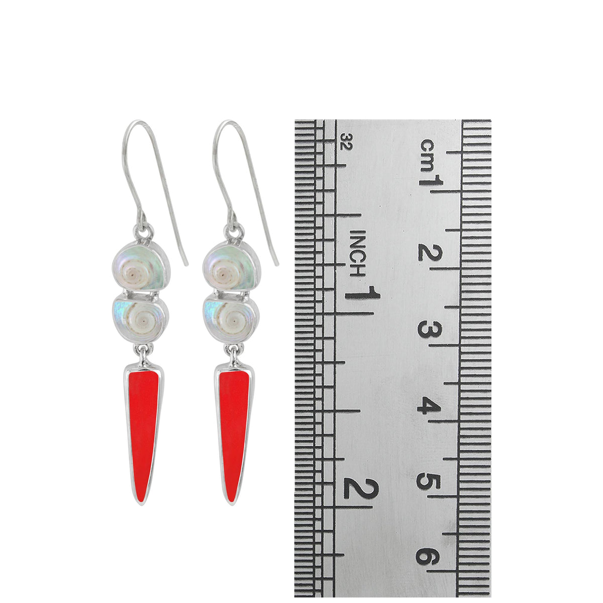 Sea Glass Earrings with Tiny Sea Shells