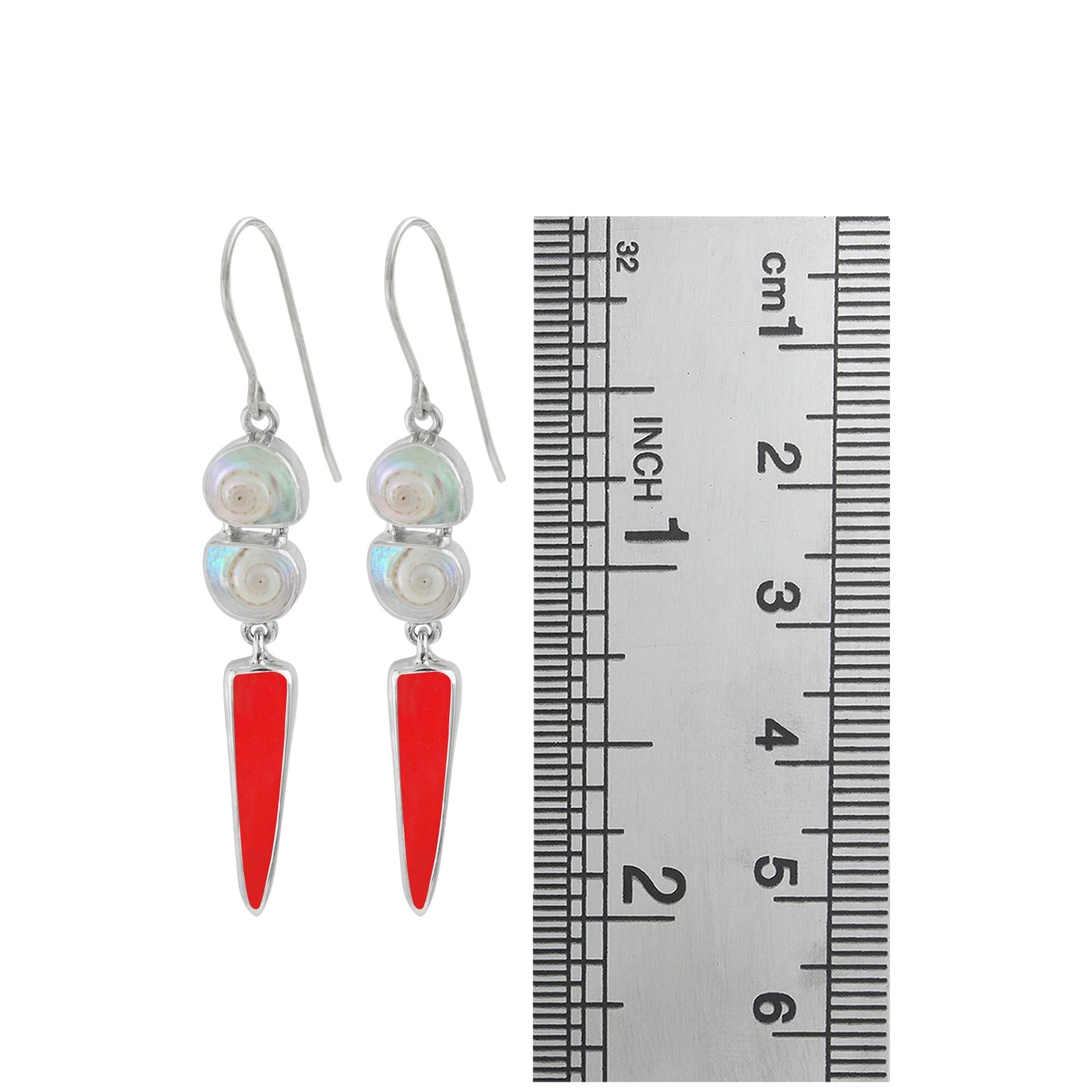 Sea Glass Earrings with Tiny Sea Shells