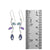 Sterling Silver Branch Leaf Collection Earring With Marquoise Stone