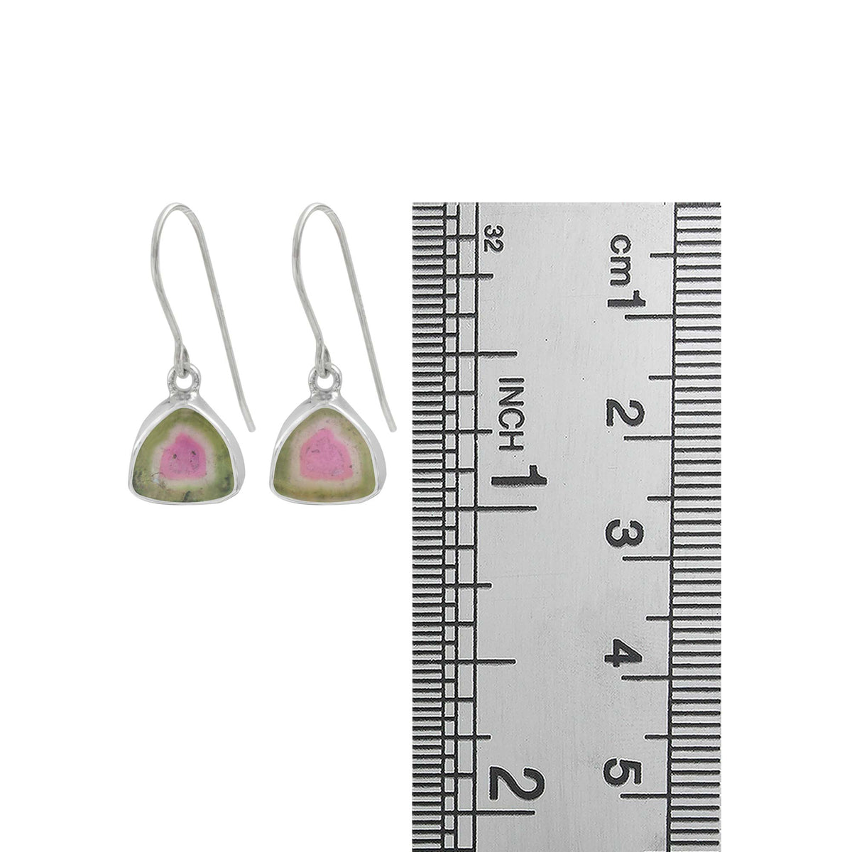 Sterling Silver Earring Hook With Watermelon Drop