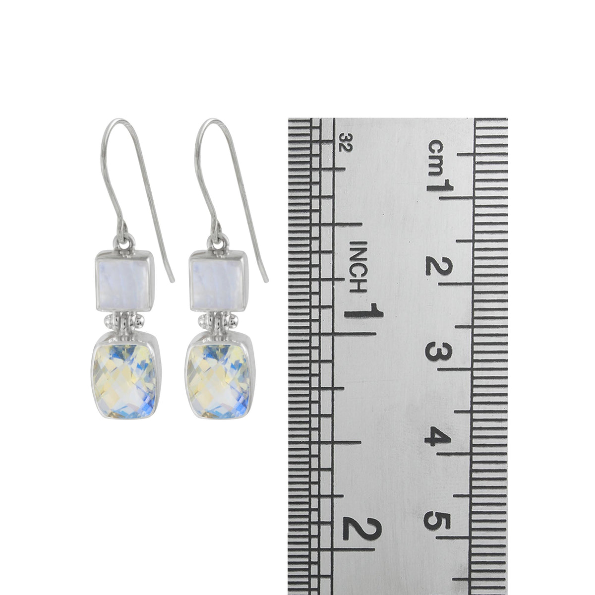 Fabulous Rainbow Moonstone Earring