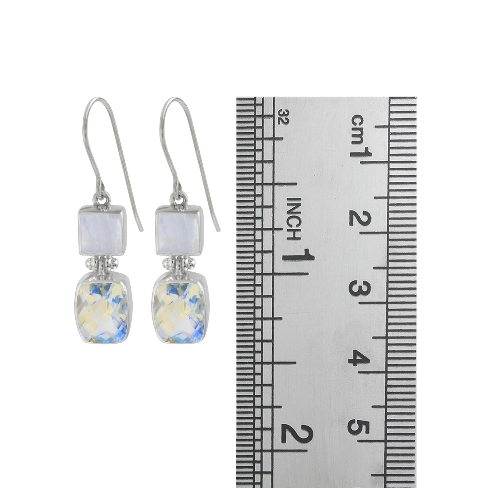 Fabulous Rainbow Moonstone Earring