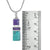 Sterling Silver Pendant With Sugilate Square, Amethyst Rectangle Facet, Rurqouise RectangleE