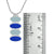Sterling Silver Pendant With Sea Glass Aqua & Blue