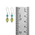 Sterling Silver Princess Hook Collection Earring Wih Round And Marquoise Facet Stone