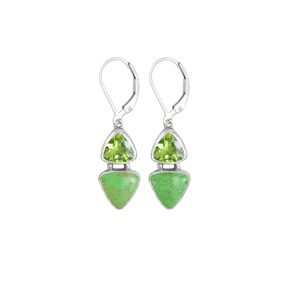 Peridot and Gaspiete Earrings