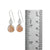 Sterling Silver Earring With Pearl Copper, Pearl White Buttom Round
