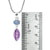 Sterling Silver Pendant With Opal, Amethyst Marquise Facet