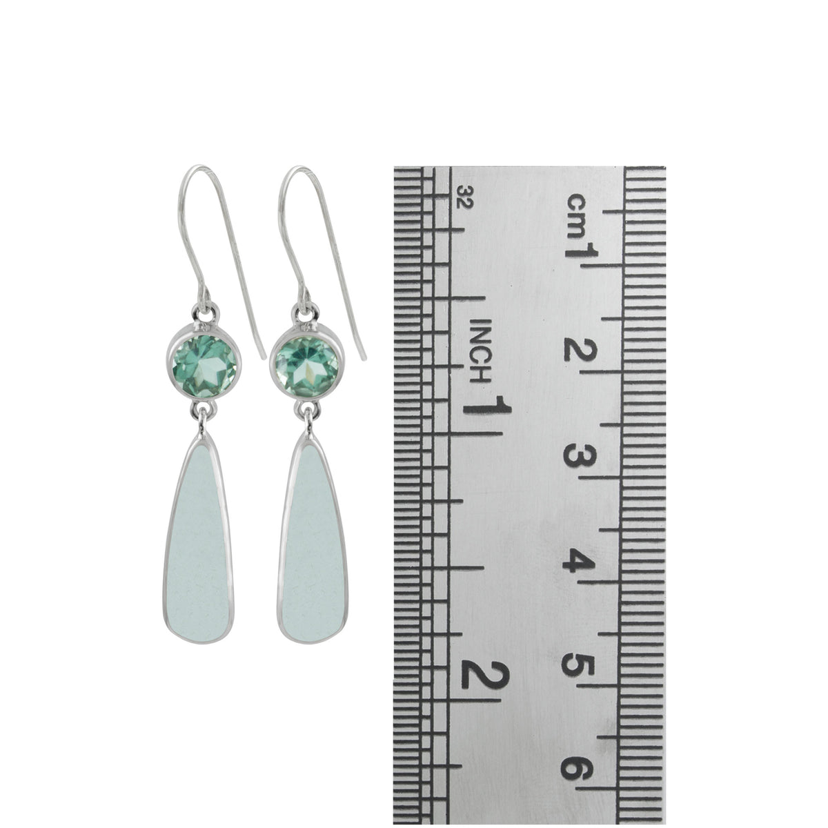 Stunning Aqua Sea Glass Earring
