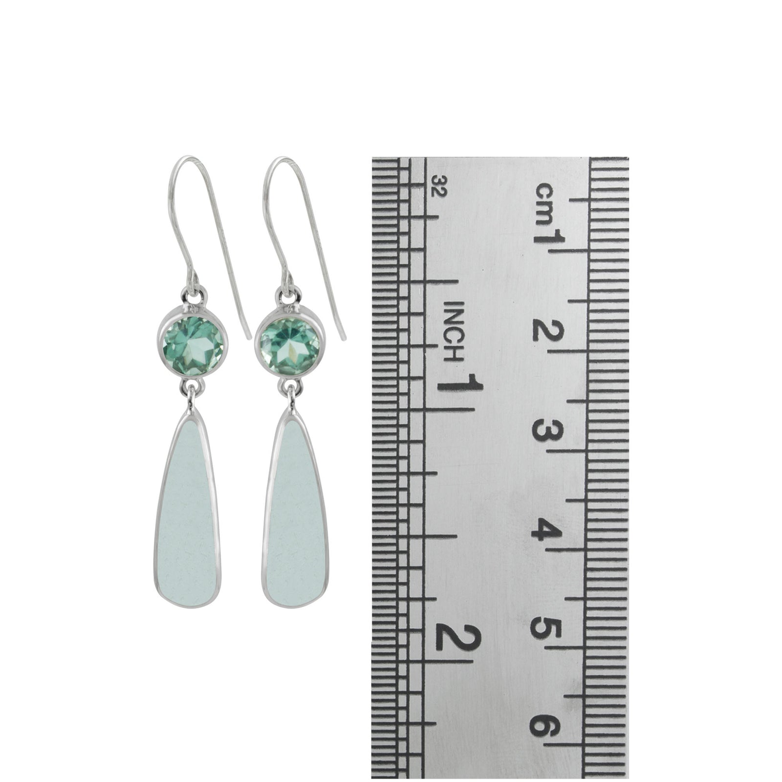 Stunning Aqua Sea Glass Earring