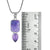 Sterling Silver Pendant With Sugilate Rectangle Cushion And Amethyst Pear Facet Drop