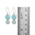 Sterling Silver Earring With Larimar And Druzy Opal Round