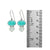 Sterling Silver Earring With Amozonite Oval, Moon Stone Tri Angle