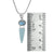 Sterling Silver Pendant With Labradorite Oval, Sea Glass Aqua Drop