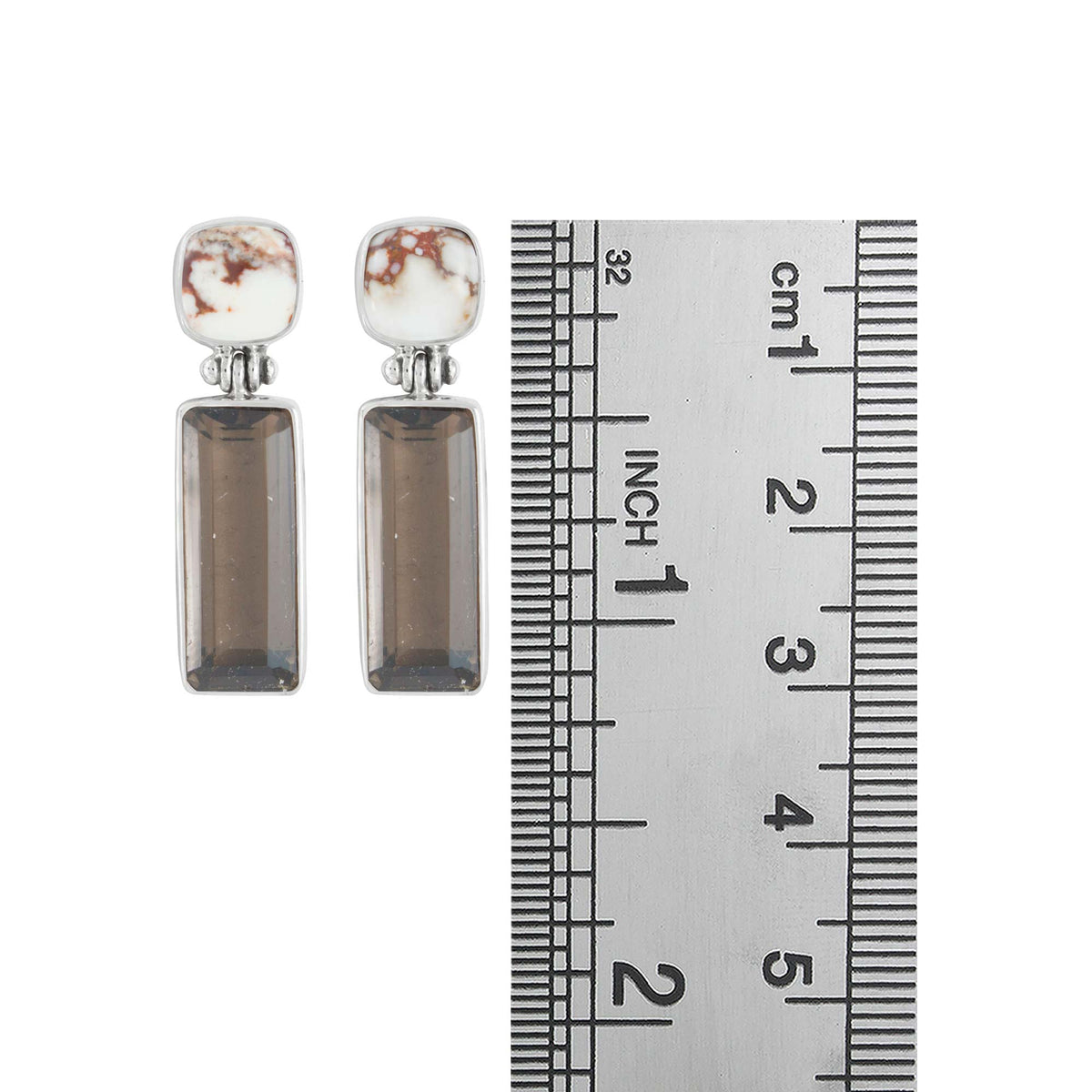 Fabulous Wild Horse &amp; Smokey Quartz Earring