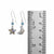 Sterling Silver Earring Gallaxy Collection With Round Stone Star ,Moon Component