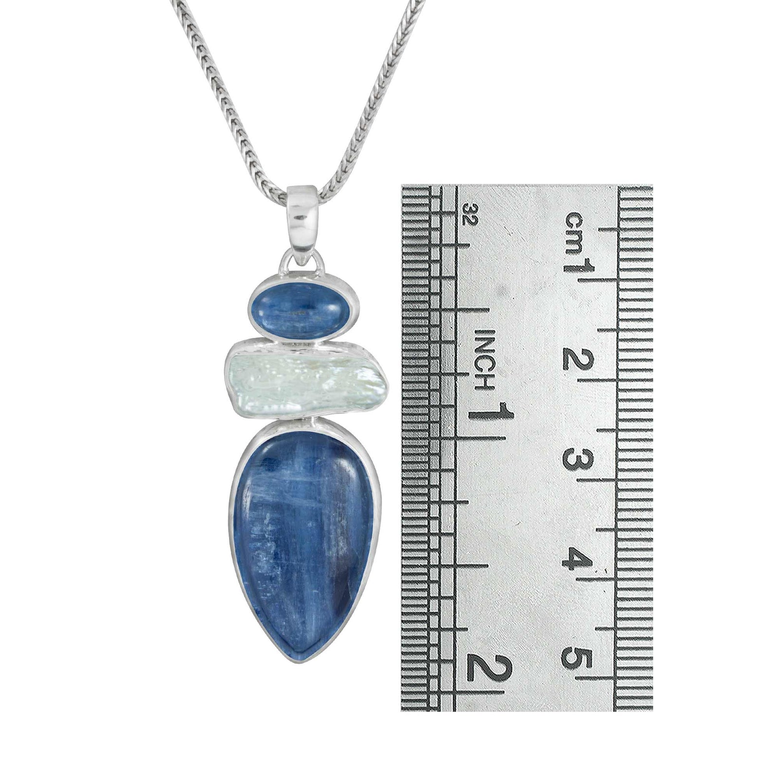 Simply Elegant Kynite And Pearl Pendant