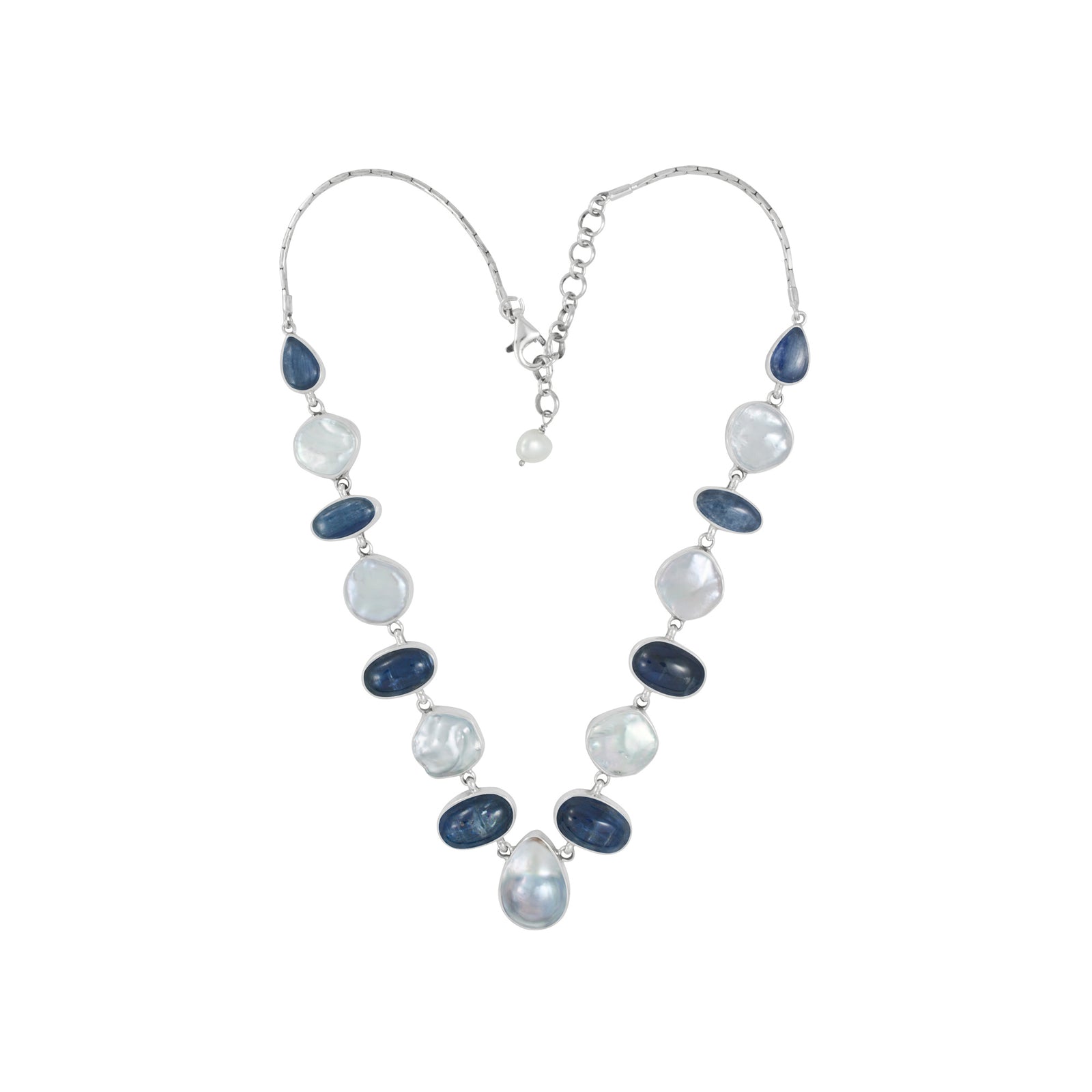 Silver Necklace With Pearl, Kynite