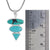 Sterling Silver Pendant With Oval, Square Triangle, Turquoise Stone