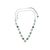 Sterling Silver Necklace With Pearl, Green Moon Stone And Sea Glass Aqua