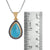 Sterling Silver Pendant Gold Dip With Turquoise Pear
