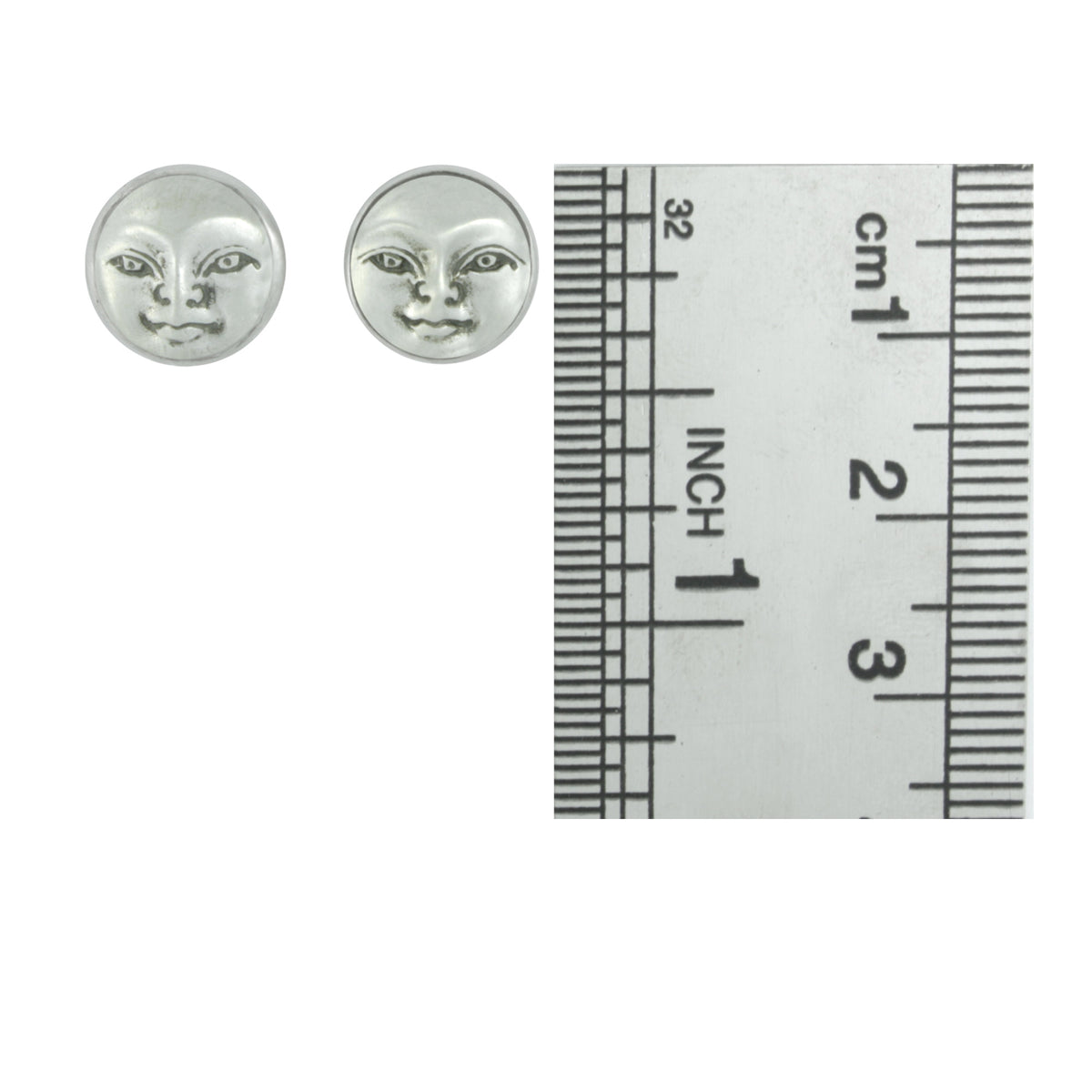 Sterling Silver Earring With Silver Face