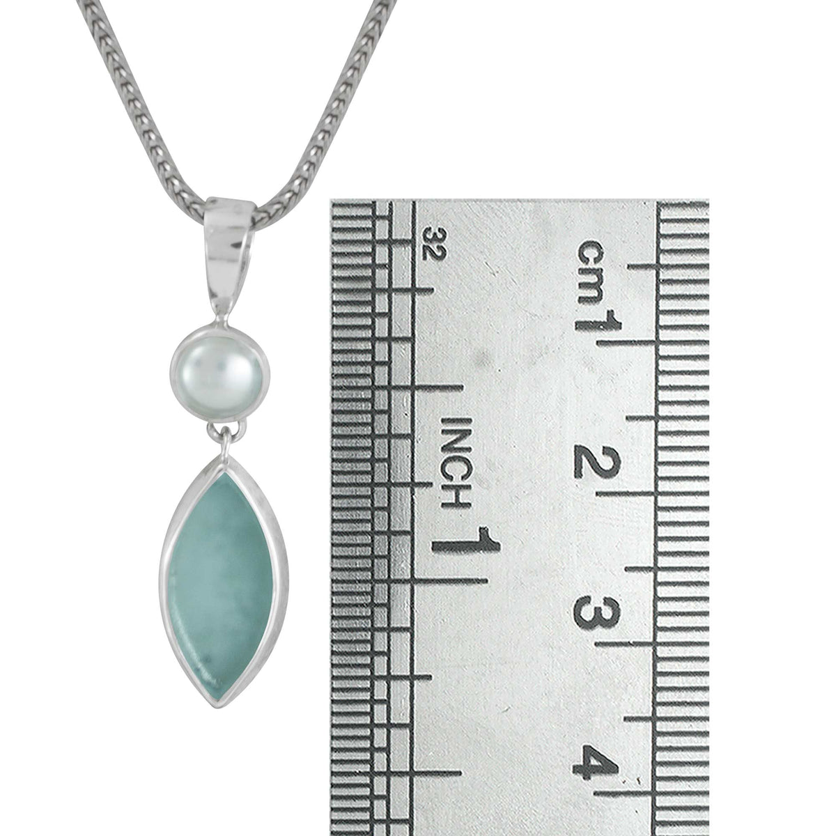 Sterling Silver Pendant With Pearl And Sea Glass