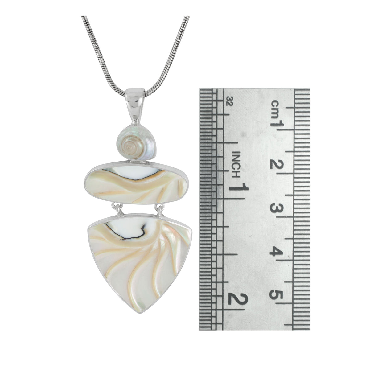 Nautilas Shell Pendant With Shell Malabar Turbos, Shell Nautilas