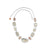 Sterling Silver Necklace With Fossilezed Palm, Peach Moon, Blister Pearl