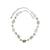Sterling Silver Necklace With Druzy Streaberry Mocha Cuhion,Shell Spriral, Nautilas Rectangle, Pearl