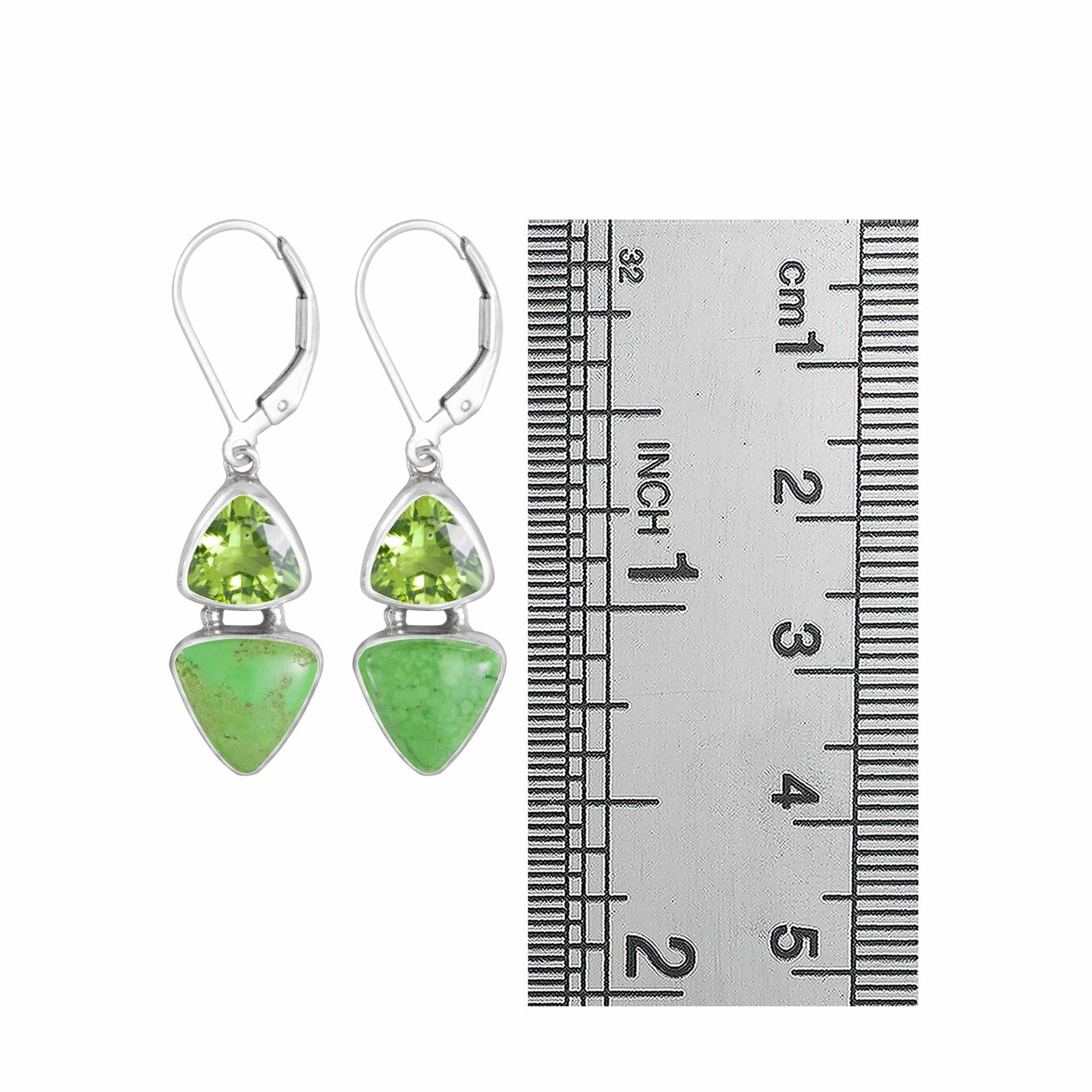 Peridot and Gaspiete Earrings