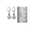 Sterling Silver Euroback Earring With Triangle Stone On top With Silver Face